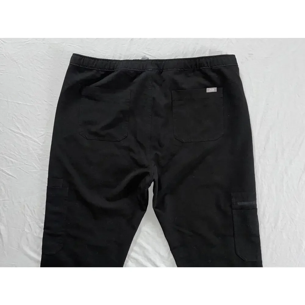 FIGs Technical Collection Men's Cairo Cargo Scrub Bottoms. Black, Men's XL. EUC!